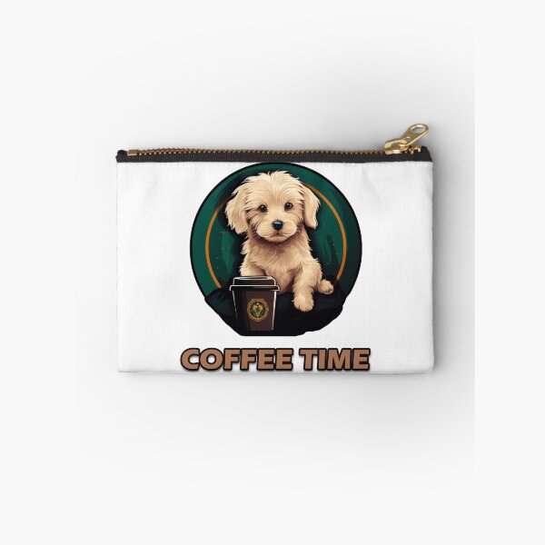 Aperçu de l'œuvre L'heure du café avec un chiot mignon créée et vendue par PaTToStudio.