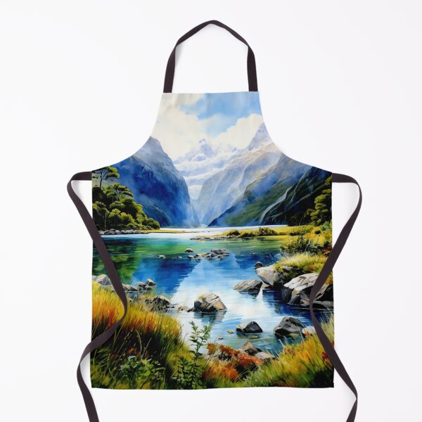 Item preview, A Watercolor Design of the Fiordland National Park - New Zealand designed and sold by Sketch-Shack.