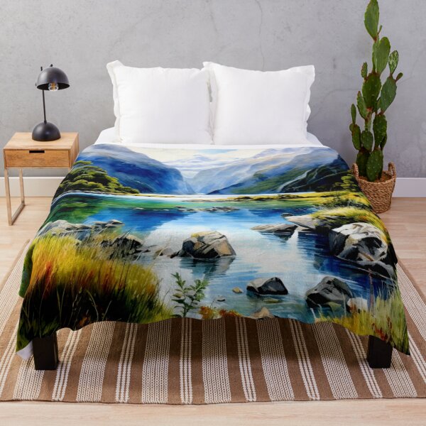 Item preview, A Watercolor Design of the Fiordland National Park - New Zealand designed and sold by Sketch-Shack.