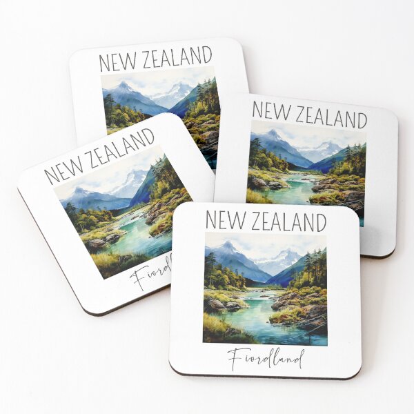 Item preview, A Watercolor Design of the Fiordland National Park - New Zealand designed and sold by Sketch-Shack.