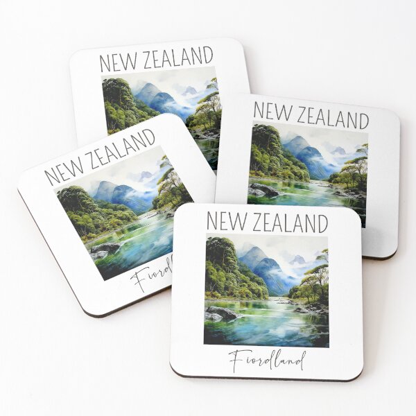 Item preview, A Watercolor Design of the Fiordland National Park - New Zealand designed and sold by Sketch-Shack.