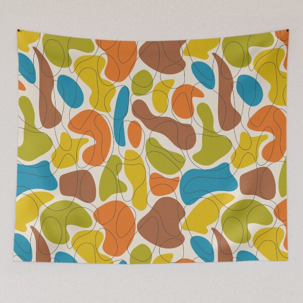 Item preview, Abstract flat doodle pattern  designed and sold by WonderworkLI.