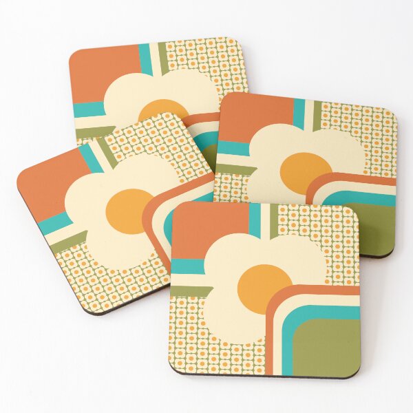 Item preview, Retro 70s Geometric Floral designed and sold by trdstudio.