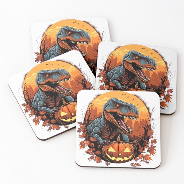 Item preview, Dinosaurs And Pumpkins Halloween  | Whimsical Autumn and Halloween Delights Collection designed and sold by Ali Doodles.