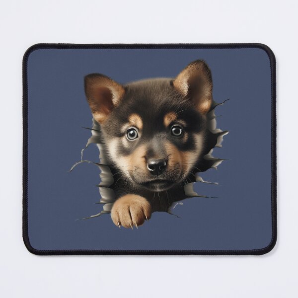 Item preview, Shiba Dogs breed Popping Out of The Wall #2 designed and sold by DogDigiArt.
