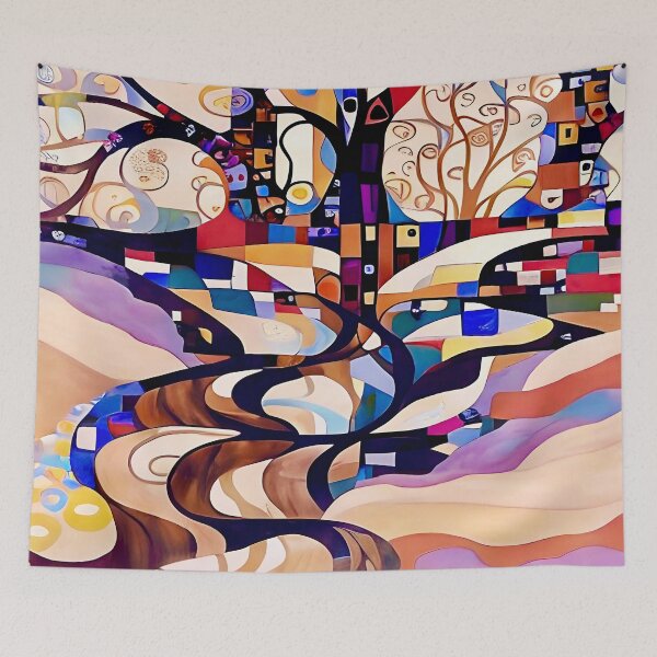Item preview, Stylized Trees on the Hill designed and sold by Dana Roper.