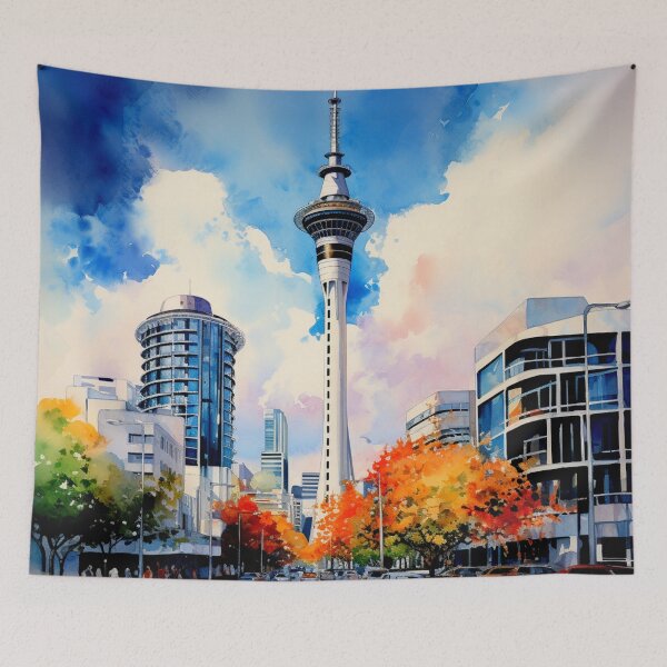 Item preview, A Watercolor Design of Auckland - New Zealand designed and sold by Sketch-Shack.