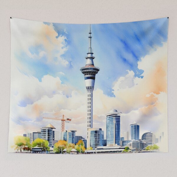 Item preview, A Watercolor Design of Auckland - New Zealand designed and sold by Sketch-Shack.