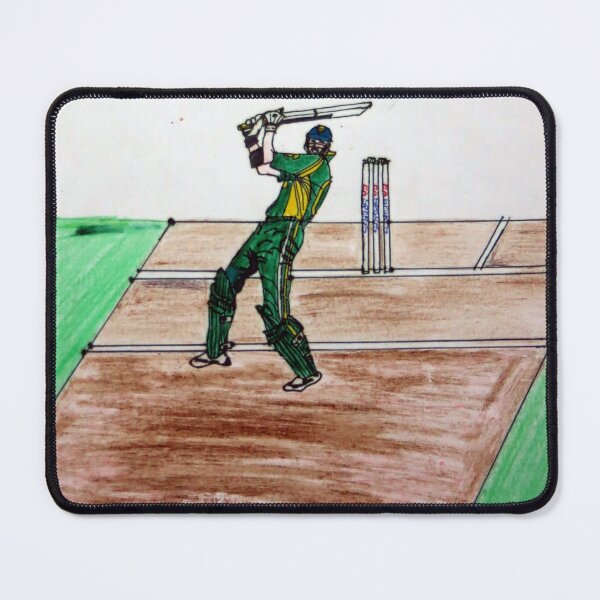 Item preview, Batsman playing big shot color Art designed and sold by MubaraksArt.