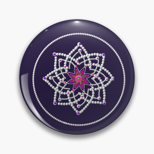 Item preview, Hridaya kamalam kolam/muggu/Rangoli - Deep Purple Background designed and sold by ShreecreatE.