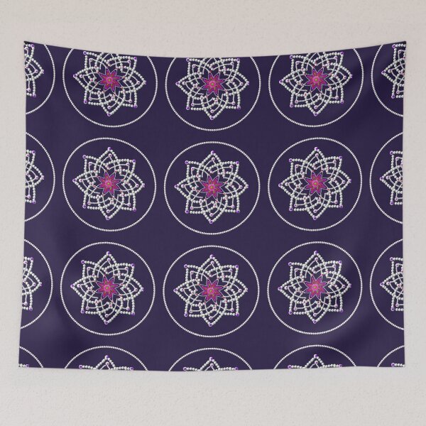 Item preview, Hridaya kamalam kolam/muggu/Rangoli - Deep Purple Background designed and sold by ShreecreatE.
