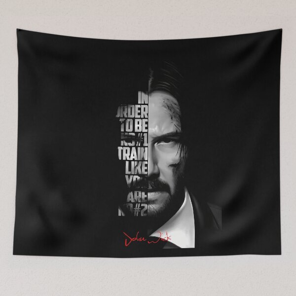 Item preview, Cita de John Wick en blanco y negro. designed and sold by LavaAryana.