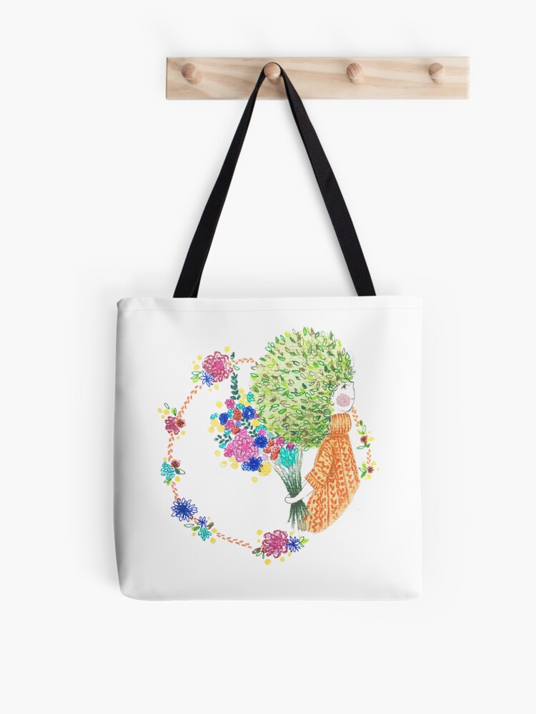 Aperçu 1 sur 2. Tote bag avec l'œuvre Petite Pousse  créée et vendue par luna2810.