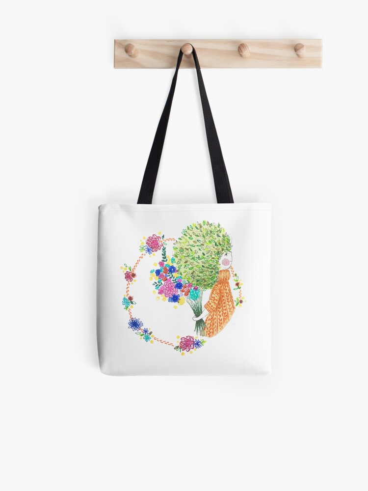 Aperçu 1 sur 2. Tote bag avec l'œuvre Petite Pousse créée et vendue par luna2810.