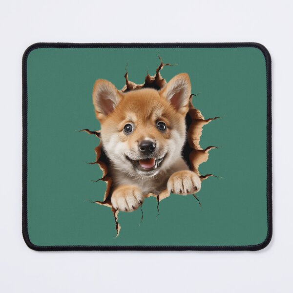Item preview, Shiba Dogs breed Popping Out of The Wall #3 designed and sold by DogDigiArt.