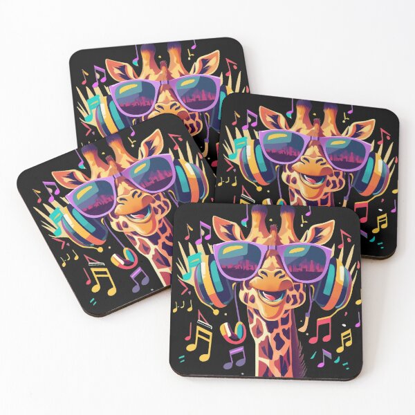 Item preview, Music Driven Colorful Giraffe designed and sold by WallAndAll.
