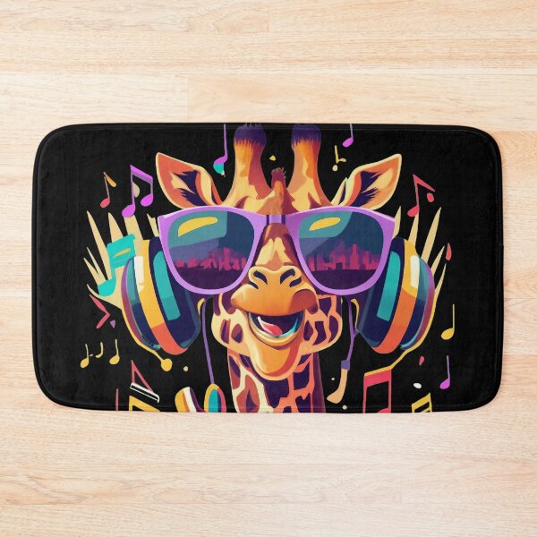 Item preview, Music Driven Colorful Giraffe designed and sold by WallAndAll.