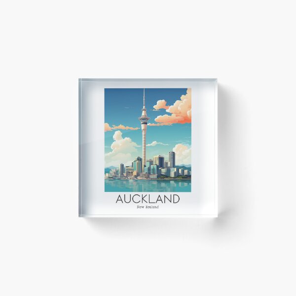 Item preview, A Vintage Travel Illustration of Auckland - New Zealand designed and sold by GoodOldVintage.
