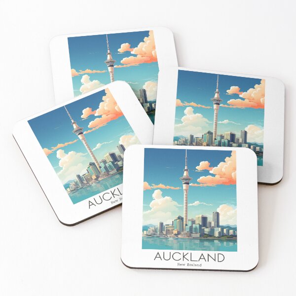Item preview, A Vintage Travel Illustration of Auckland - New Zealand designed and sold by GoodOldVintage.