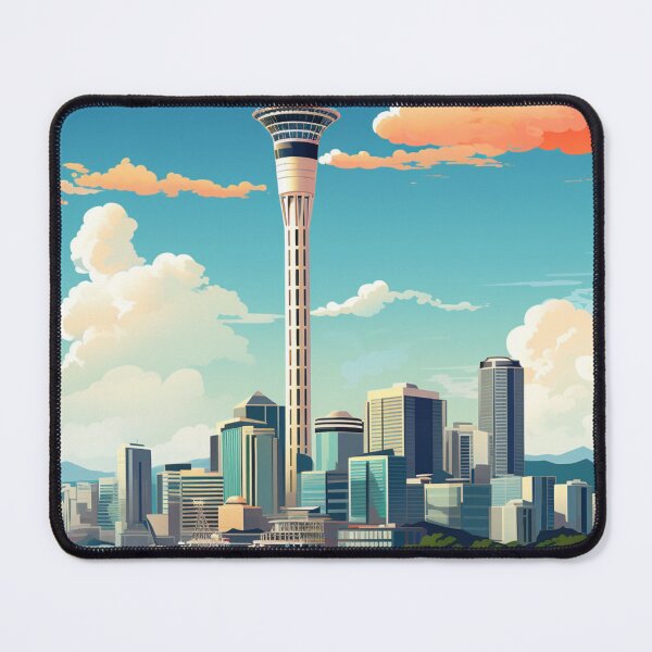 Item preview, A Vintage Travel Illustration of Auckland - New Zealand designed and sold by GoodOldVintage.