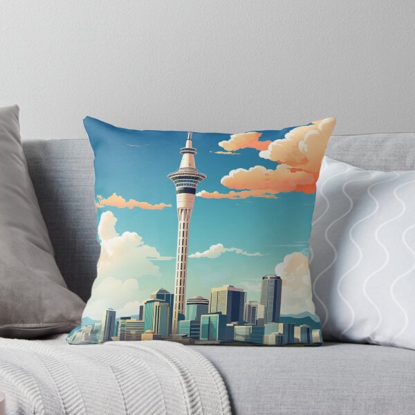 Item preview, A Vintage Travel Illustration of Auckland - New Zealand designed and sold by GoodOldVintage.