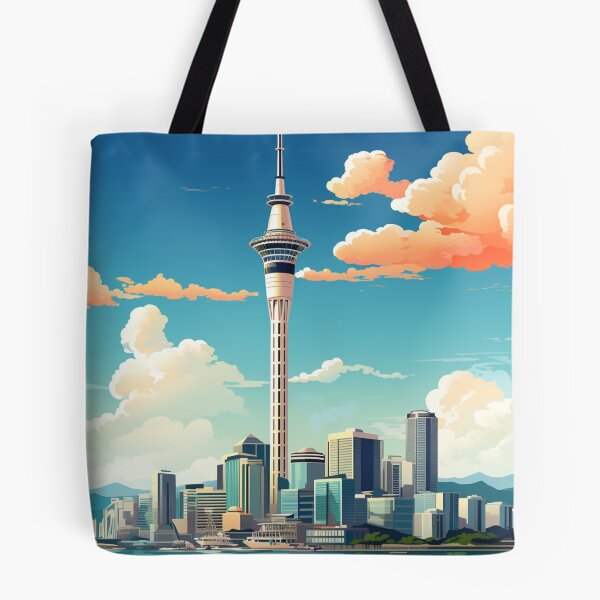 Item preview, A Vintage Travel Illustration of Auckland - New Zealand designed and sold by GoodOldVintage.
