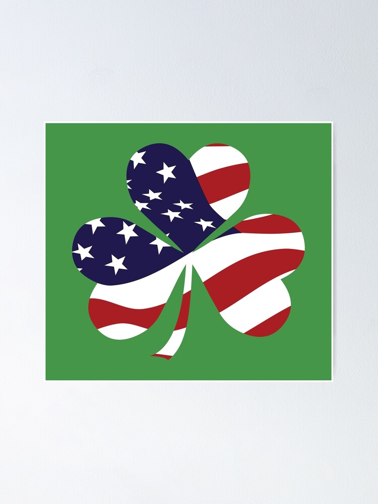 St patricks day accessories american flag shamrock