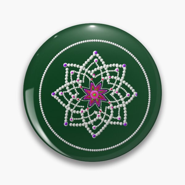 Item preview, Hridaya kamalam kolam/muggu/Rangoli Green Background designed and sold by ShreecreatE.