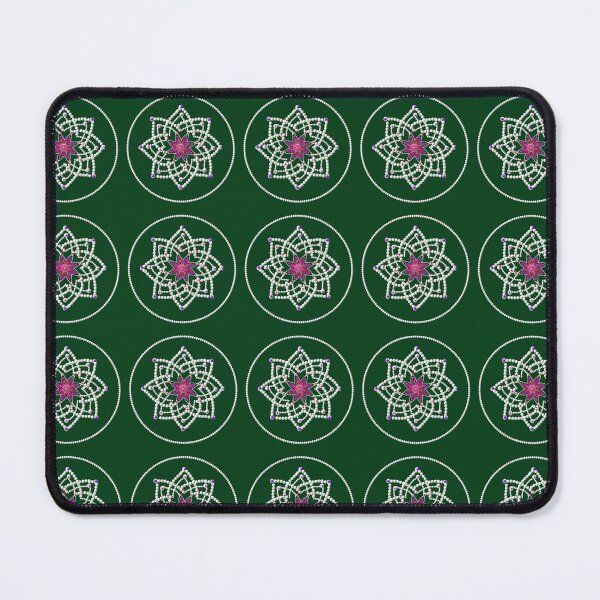 Item preview, Hridaya kamalam kolam/muggu/Rangoli Green Background designed and sold by ShreecreatE.