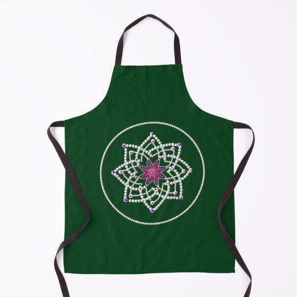 Item preview, Hridaya kamalam kolam/muggu/Rangoli Green Background designed and sold by ShreecreatE.