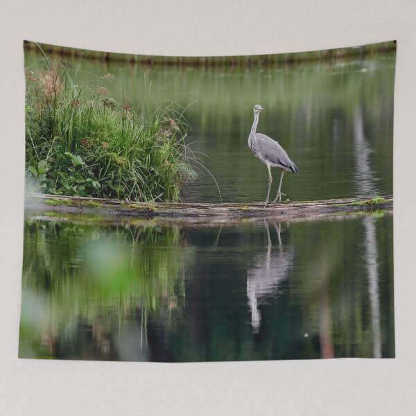 Item preview, Grey heron and a bush designed and sold by Jouko Lehto Photography.