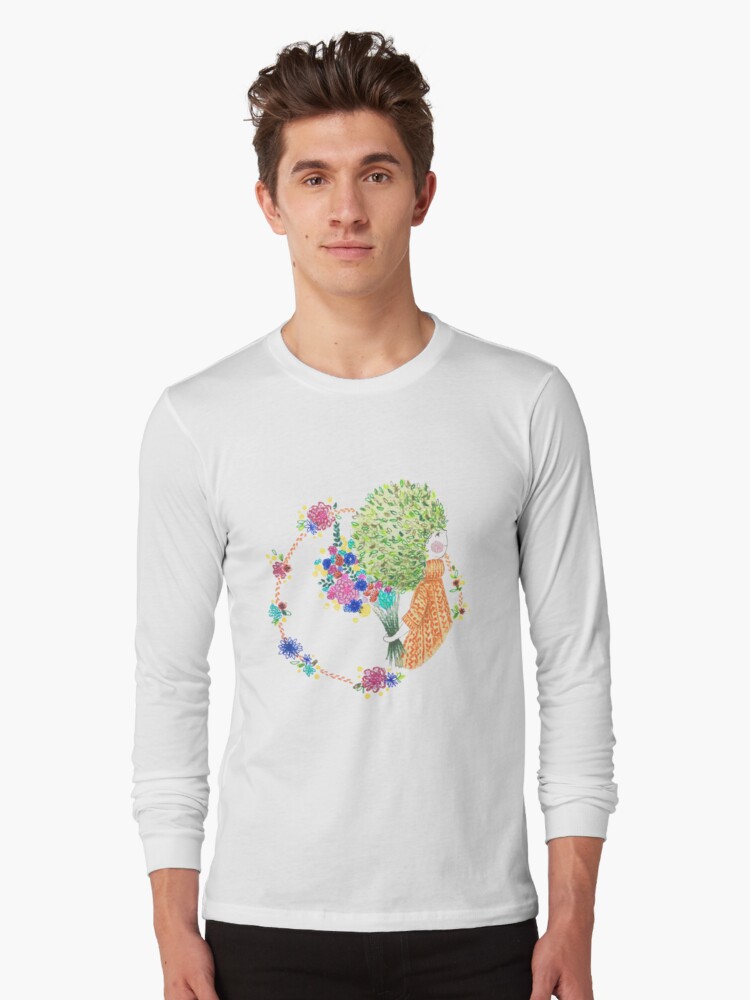 Aperçu 1 sur 5. T-shirt manches longues avec l'œuvre Petite Pousse créée et vendue par luna2810.