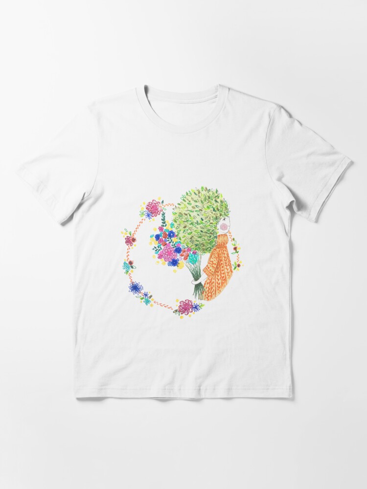 Aperçu 3 sur 7. T-shirt essentiel avec l'œuvre Petite Pousse créée et vendue par luna2810.