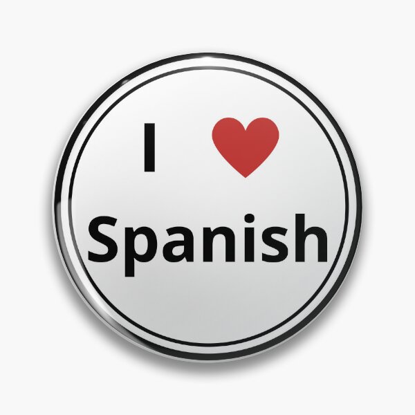 Item preview, black and white circle of i love spanish designed and sold by language-des.
