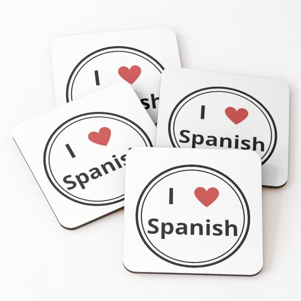 Item preview, black and white circle of i love spanish designed and sold by language-des.