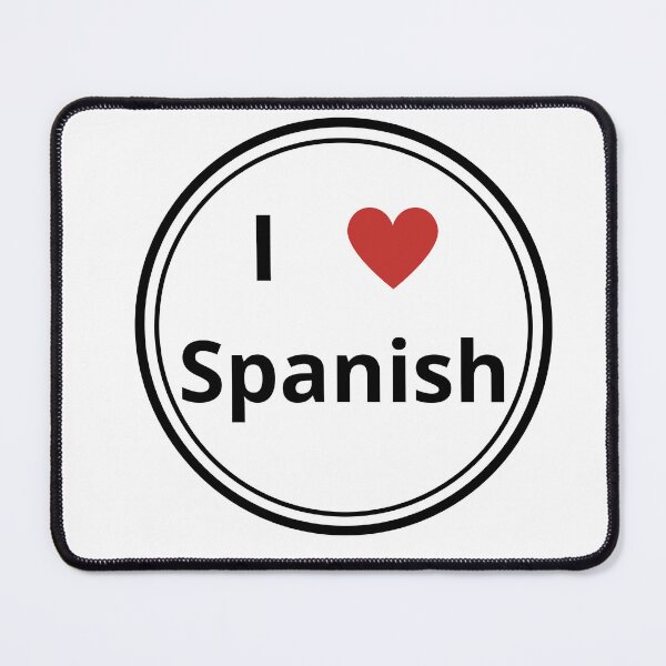 Item preview, black and white circle of i love spanish designed and sold by language-des.