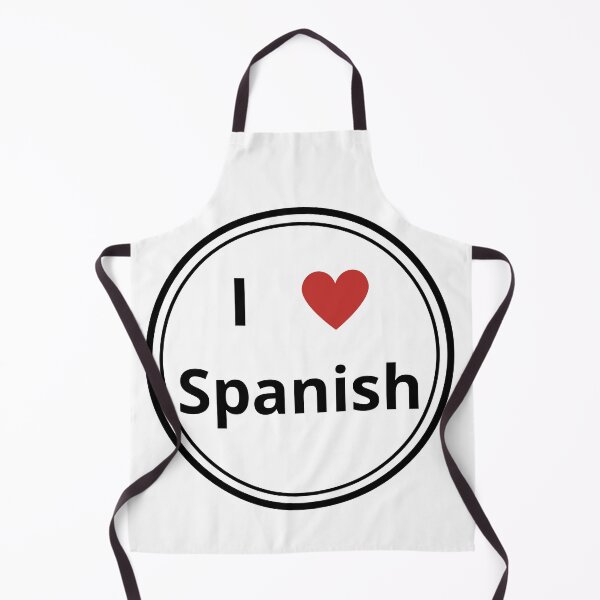 Item preview, black and white circle of i love spanish designed and sold by language-des.