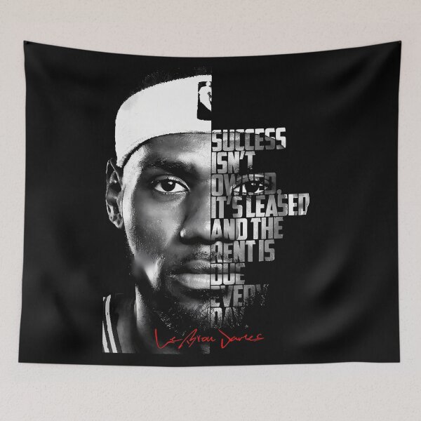 Item preview, Black and white LeBron James quote. designed and sold by LavaAryana.
