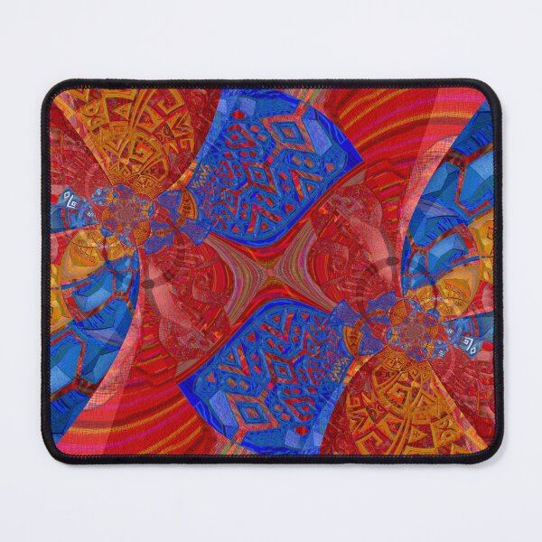 Item preview, BLUE RED YELLOW ABSTRACT PAINTING NATIVE AMERICAN TRIBAL ART PATTERN designed and sold by Ralek.