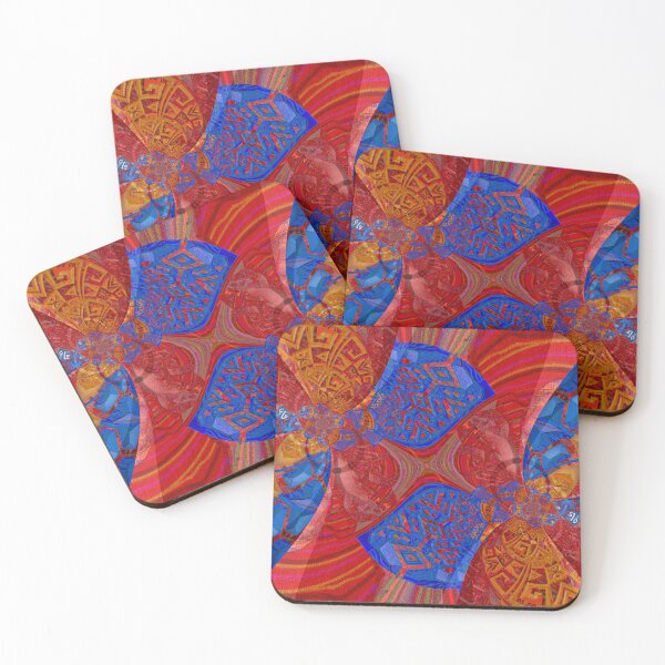 Item preview,  BLUE RED YELLOW  ABSTRACT PAINTING NATIVE AMERICAN  TRIBAL  ART PATTERN  designed and sold by Ralek.