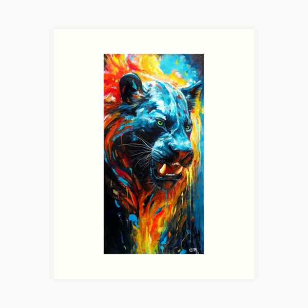 Powerful Panther: spiritual guide Art Print