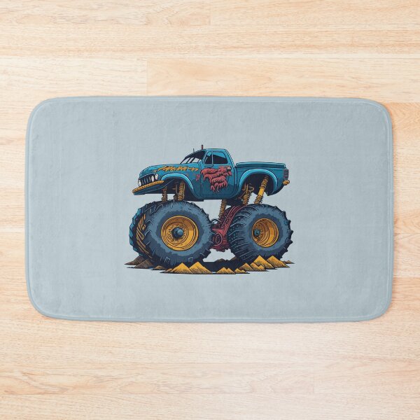 Item preview, Monster truck with big wheelies on a dirt track designed and sold by davidbomel-Art.
