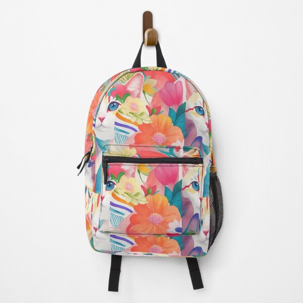 Item preview, Colorful Flower Pattern Floral Cat Elegance Revealed designed and sold by ngness.