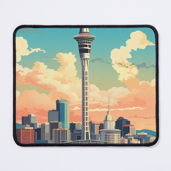 Item preview, A Vintage Travel Illustration of Auckland - New Zealand designed and sold by GoodOldVintage.