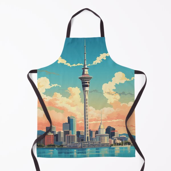 Item preview, A Vintage Travel Illustration of Auckland - New Zealand designed and sold by GoodOldVintage.