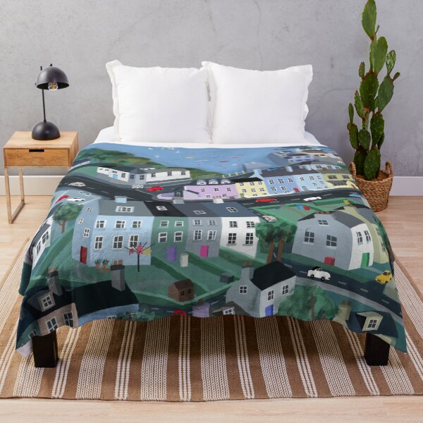Dunmore East, Co. Waterford, Ireland By Artist Carla Daly Throw Blanket
