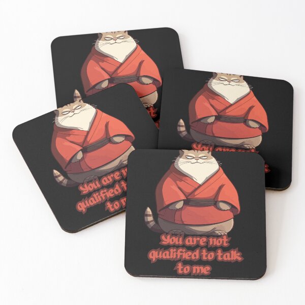 Item preview, you are not qualified to talk to me , Funny cat ,stickers  designed and sold by Dark-Matter02.