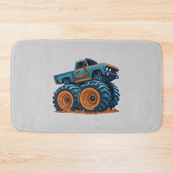 Item preview, Monster truck with big wheelies on a dirt track designed and sold by davidbomel-Art.