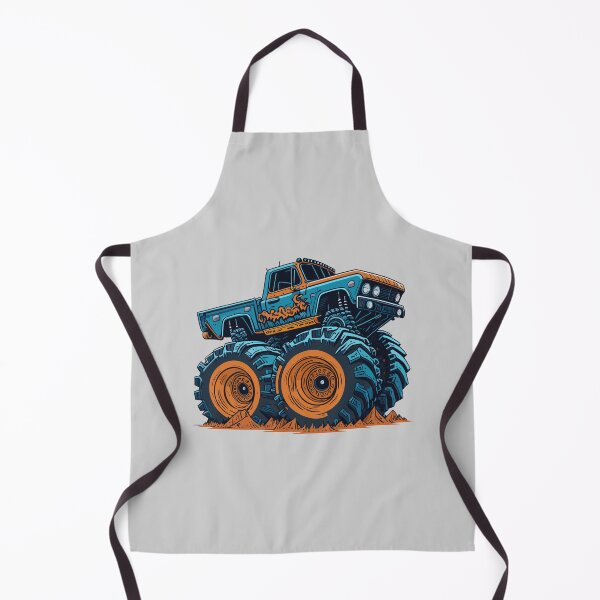 Artikelvorschau, Monstertruck mit großen Wheelies auf einer unbefestigten Strecke entworfen und verkauft von davidbomel-Art.
