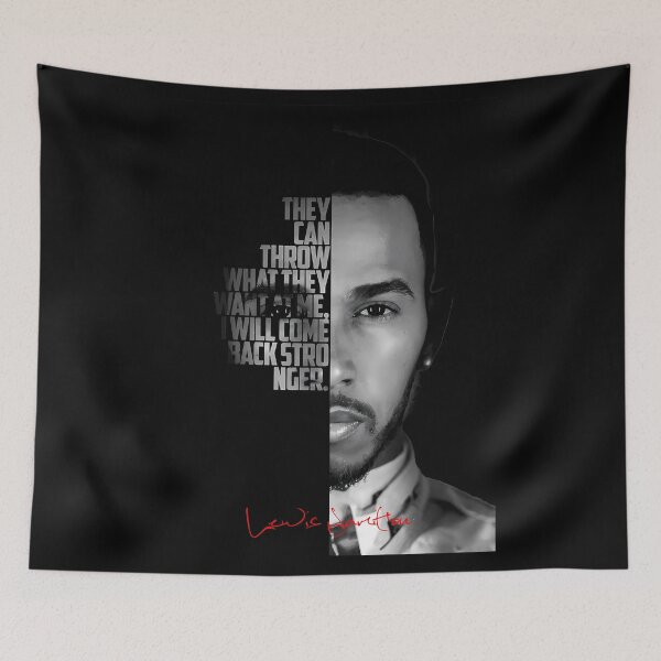 Item preview, Black and white Lewis Hamilton motivational quote. designed and sold by LavaAryana.